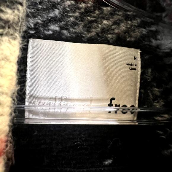 Aritzia Wilfred Free Off Duty plaid wool blend jacket coat size M black red - Picture 6 of 8